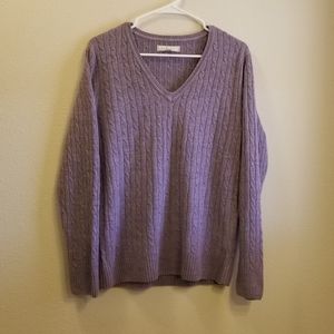 G.H. Bass & Co. Lavender Cable Knit Sweater XL